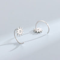 Sunshine Crystal Stud Earrings in 925 Sterling Silver