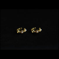 Classic Mini Round Shell Pearl Non-Pierced Earrings, 925 Sterling Silver