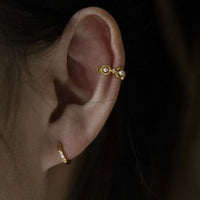 Classic Mini Round Shell Pearl Non-Pierced Earrings, 925 Sterling Silver