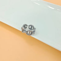 Men's Vintage Pig Nose Chain Sterling Silver Adjustable Ring