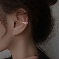Colorful Rainbow Smile Face Non-Pierced Earring