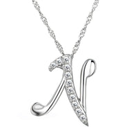Letter N Personalized Pendant in 925 Sterling Silver