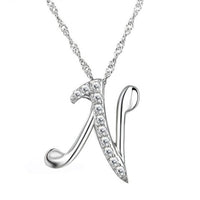 Letter N Personalized Pendant in 925 Sterling Silver