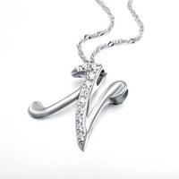 Letter N Personalized Pendant in 925 Sterling Silver
