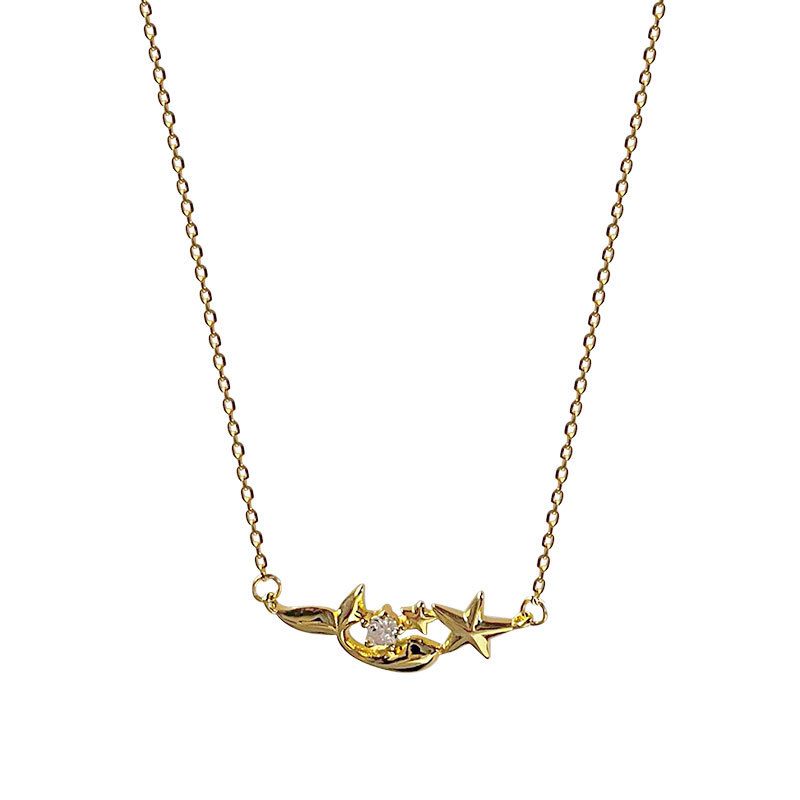 Starfish and Whale Crystal 925 Sterling Silver Necklace