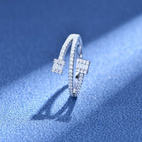 Triple Layer Crystal Adjustable Ring