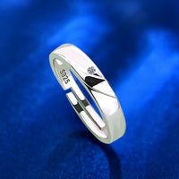 Honey Moon Twisted Cross Adjustable Couple Ring