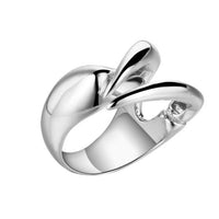Glossy Irregular Bucktooth 925 Sterling Silver Adjustable Ring