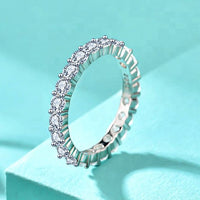 Office Crystal Lines 925 Sterling Silver Ring