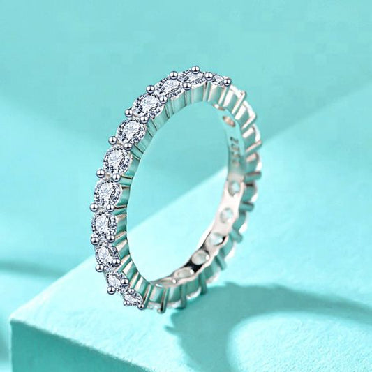 Office CZ Lines 925 Sterling Silver Ring