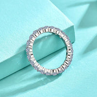 Office Crystal Lines 925 Sterling Silver Ring