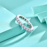 Office Crystal Lines 925 Sterling Silver Ring