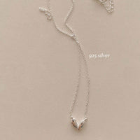 Irregular Heart 925 Sterling Silver Necklace