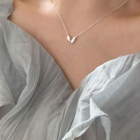 Irregular Heart 925 Sterling Silver Necklace