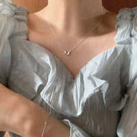 Irregular Heart 925 Sterling Silver Necklace