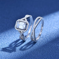 Baguette Cross Stacker Ring in Sterling Silver