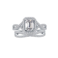Baguette Cross Stacker Ring in Sterling Silver