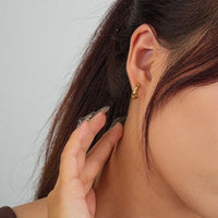 Rainbow Zircon Circle Hoop Earrings