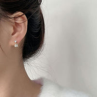 Elegant Geometry Square Crystal Drop Earrings