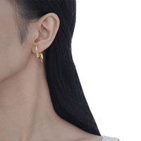 Irregular Wrapped Lines Sterling Silver Stud Earrings