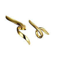 Irregular Wrapped Lines Sterling Silver Stud Earrings