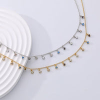 Round Crystal Four-Claw 925 Sterling Silver Necklace