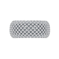 Men's Micro Setting Net Arc Adjustable 925 Sterling Silver Ring