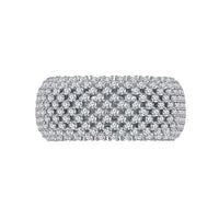 Men's Micro Setting Net Arc Adjustable 925 Sterling Silver Ring