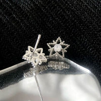 Hollow Star Bead 925 Sterling Silver Stud Earrings