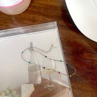 Rainbow Bead Bracelet in 925 Sterling Silver