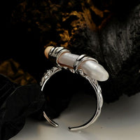 Baroque Pearl Adjustable 925 Sterling Silver Ring