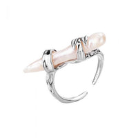 Baroque Pearl Adjustable 925 Sterling Silver Ring
