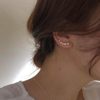 925 Sterling Silver Climbing Stud Earrings