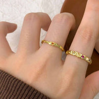 Irregular Colorful Crystal Sterling Silver Adjustable Ring