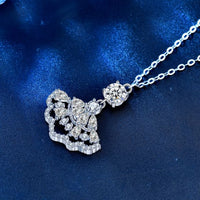 Hollow Skirt Moissanite Crystal Necklace