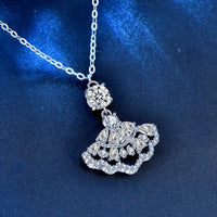 Hollow Skirt Moissanite Crystal Necklace