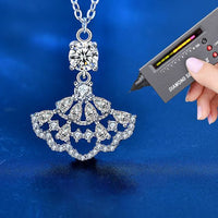Hollow Skirt Moissanite Crystal Necklace