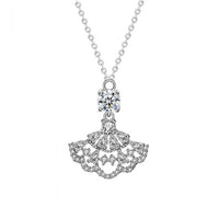 Hollow Skirt Moissanite Crystal Necklace