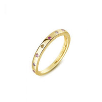 Honey Moon Shining Crystal Starry Star Adjustable Ring