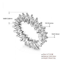Modern Oval Crystal Eye 925 Sterling Silver Ring