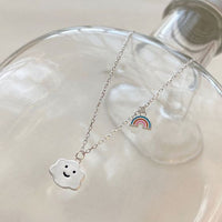 Holiday Smile Cloud Colorful Rainbow Necklace