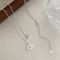 Holiday Smile Cloud Colorful Rainbow Necklace