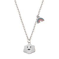 Holiday Smile Cloud Colorful Rainbow Necklace
