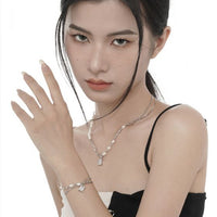 Baroque Pearl Montage Necklace in 925 Sterling Silver