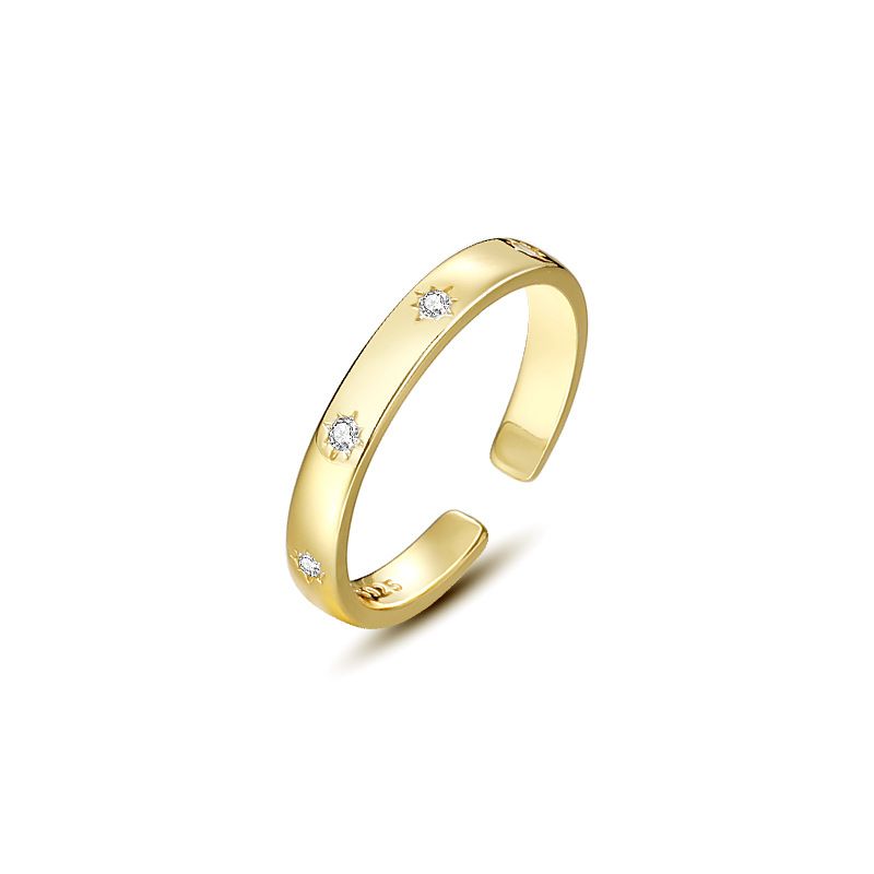 Crystal Star Starlight 925 Sterling Silver Adjustable Ring