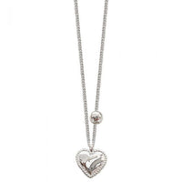 Heart Beads Curb Chain 925 Sterling Silver Necklace