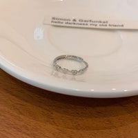 Honey Moon Crystal Heart and Butterfly 925 Sterling Silver Adjustable Ring