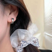 Vintage Gingerbread Hoop Earrings in 925 Sterling Silver