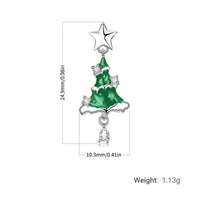 Festive Christmas Tree Enamel Pendant, S925 Sterling Silver