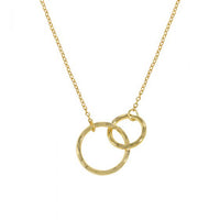 Irregular Double Circular Ring S925 Sterling Silver Necklace